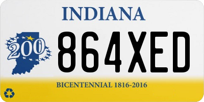 IN license plate 864XED
