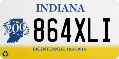 IN license plate 864XLI