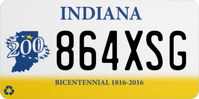 IN license plate 864XSG