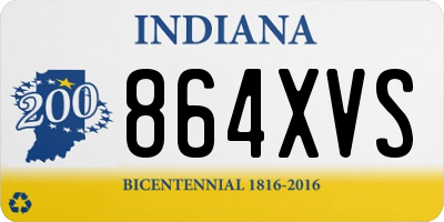 IN license plate 864XVS