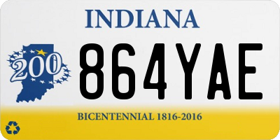 IN license plate 864YAE