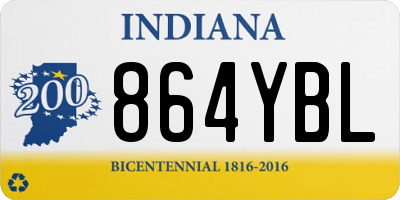 IN license plate 864YBL