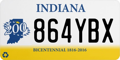 IN license plate 864YBX