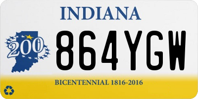 IN license plate 864YGW