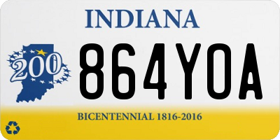 IN license plate 864YOA