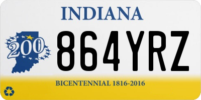 IN license plate 864YRZ
