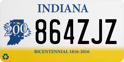 IN license plate 864ZJZ