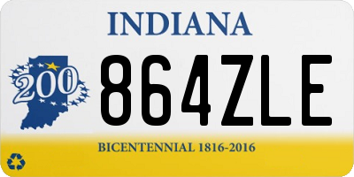 IN license plate 864ZLE