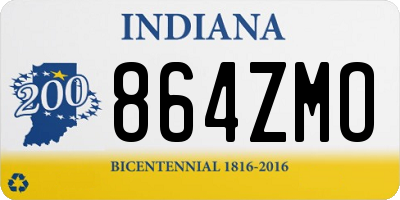 IN license plate 864ZMO
