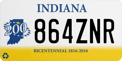 IN license plate 864ZNR