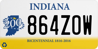 IN license plate 864ZOW