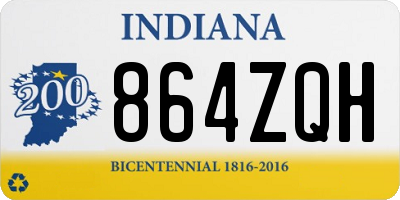 IN license plate 864ZQH
