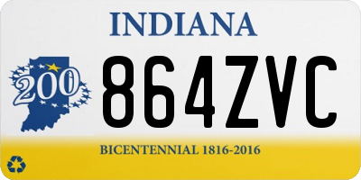 IN license plate 864ZVC