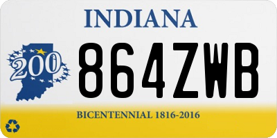IN license plate 864ZWB