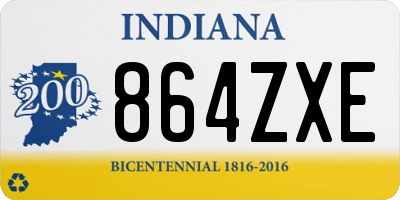IN license plate 864ZXE