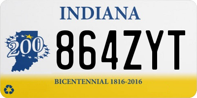 IN license plate 864ZYT