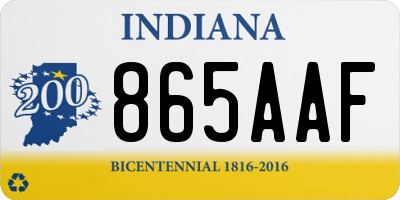 IN license plate 865AAF