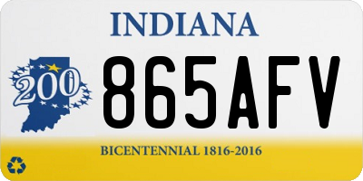 IN license plate 865AFV