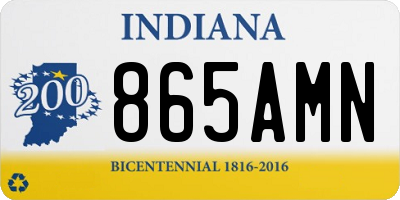 IN license plate 865AMN