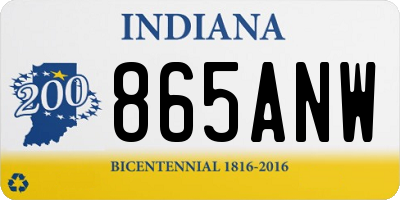 IN license plate 865ANW