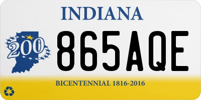 IN license plate 865AQE