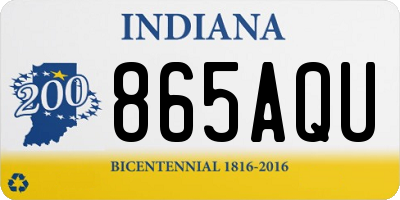 IN license plate 865AQU