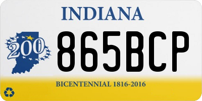 IN license plate 865BCP
