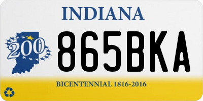 IN license plate 865BKA