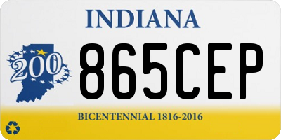 IN license plate 865CEP