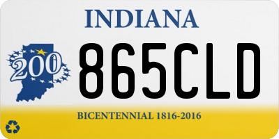 IN license plate 865CLD
