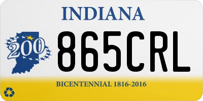 IN license plate 865CRL