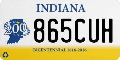 IN license plate 865CUH