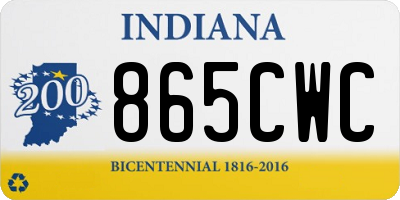 IN license plate 865CWC