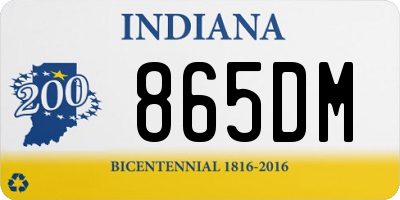 IN license plate 865DM