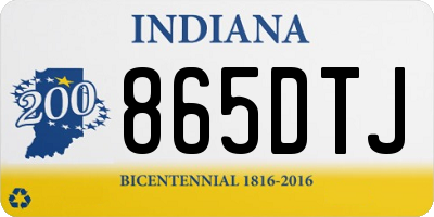 IN license plate 865DTJ