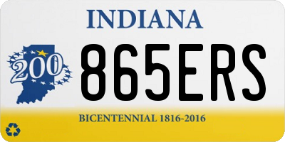 IN license plate 865ERS
