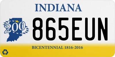 IN license plate 865EUN