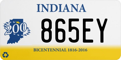 IN license plate 865EY