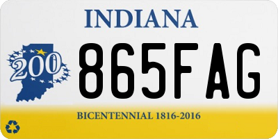IN license plate 865FAG