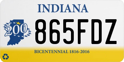 IN license plate 865FDZ