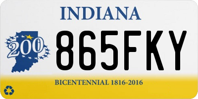 IN license plate 865FKY