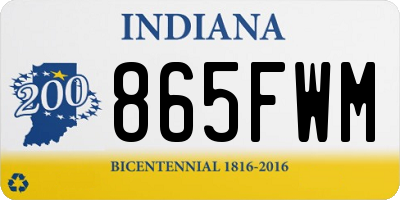 IN license plate 865FWM