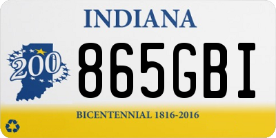 IN license plate 865GBI