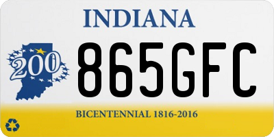 IN license plate 865GFC