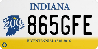 IN license plate 865GFE