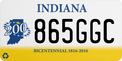 IN license plate 865GGC