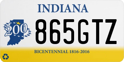 IN license plate 865GTZ