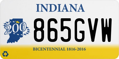 IN license plate 865GVW