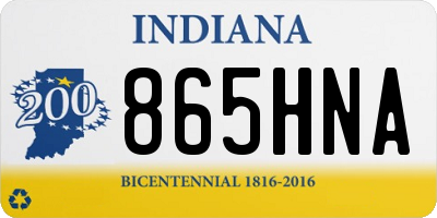IN license plate 865HNA