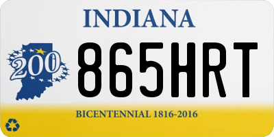 IN license plate 865HRT